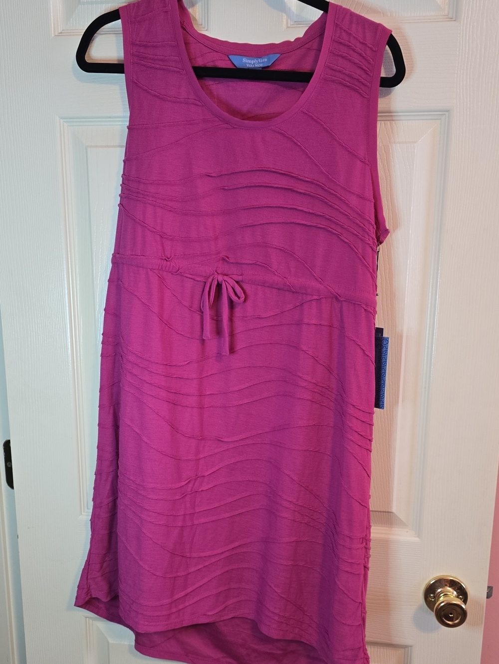 Simply Vera Vera Wang Magenta Scoop-Neck Top